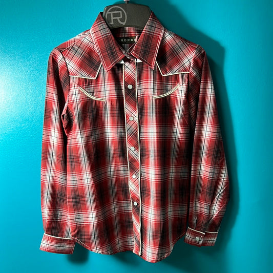 Red Roper Girls Button Up, M