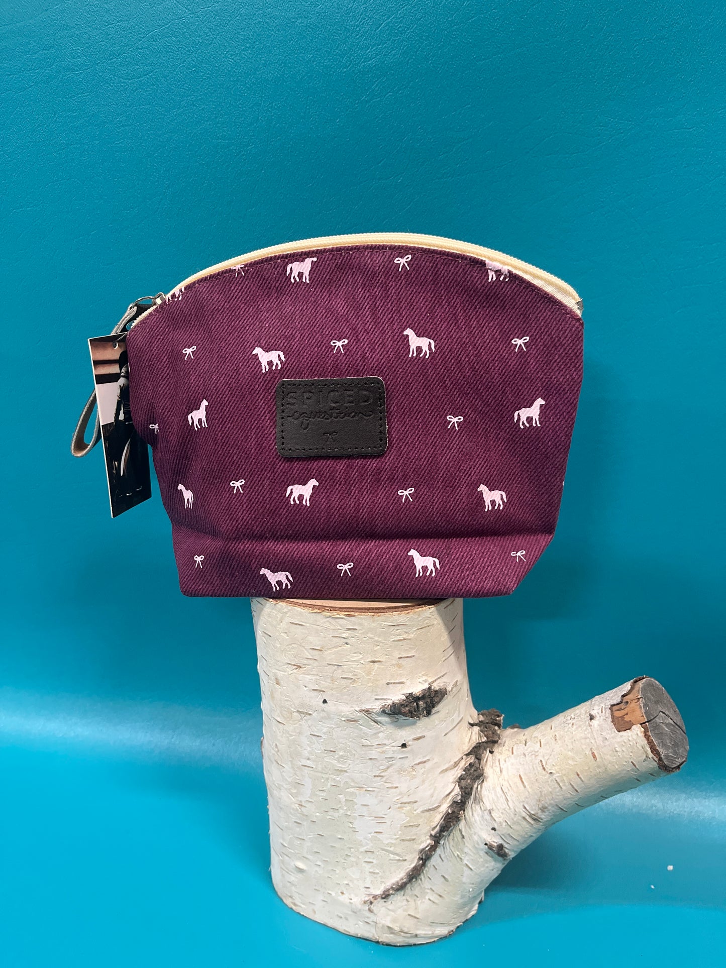 Spice Equestrian Makeup Bag Maroon