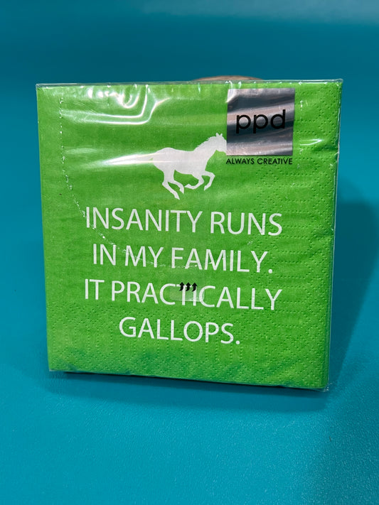 Green Insanity Gallops Napkins