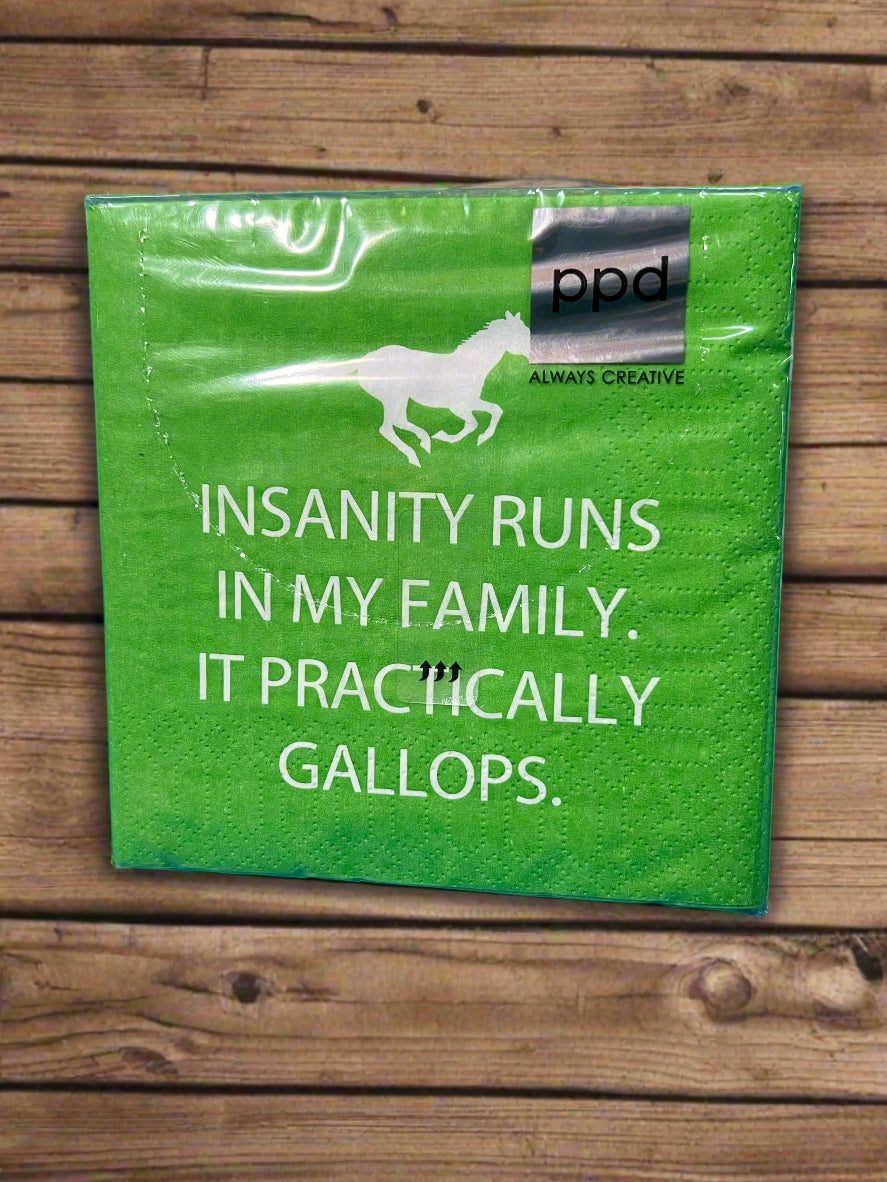 Green Insanity Gallops Napkins