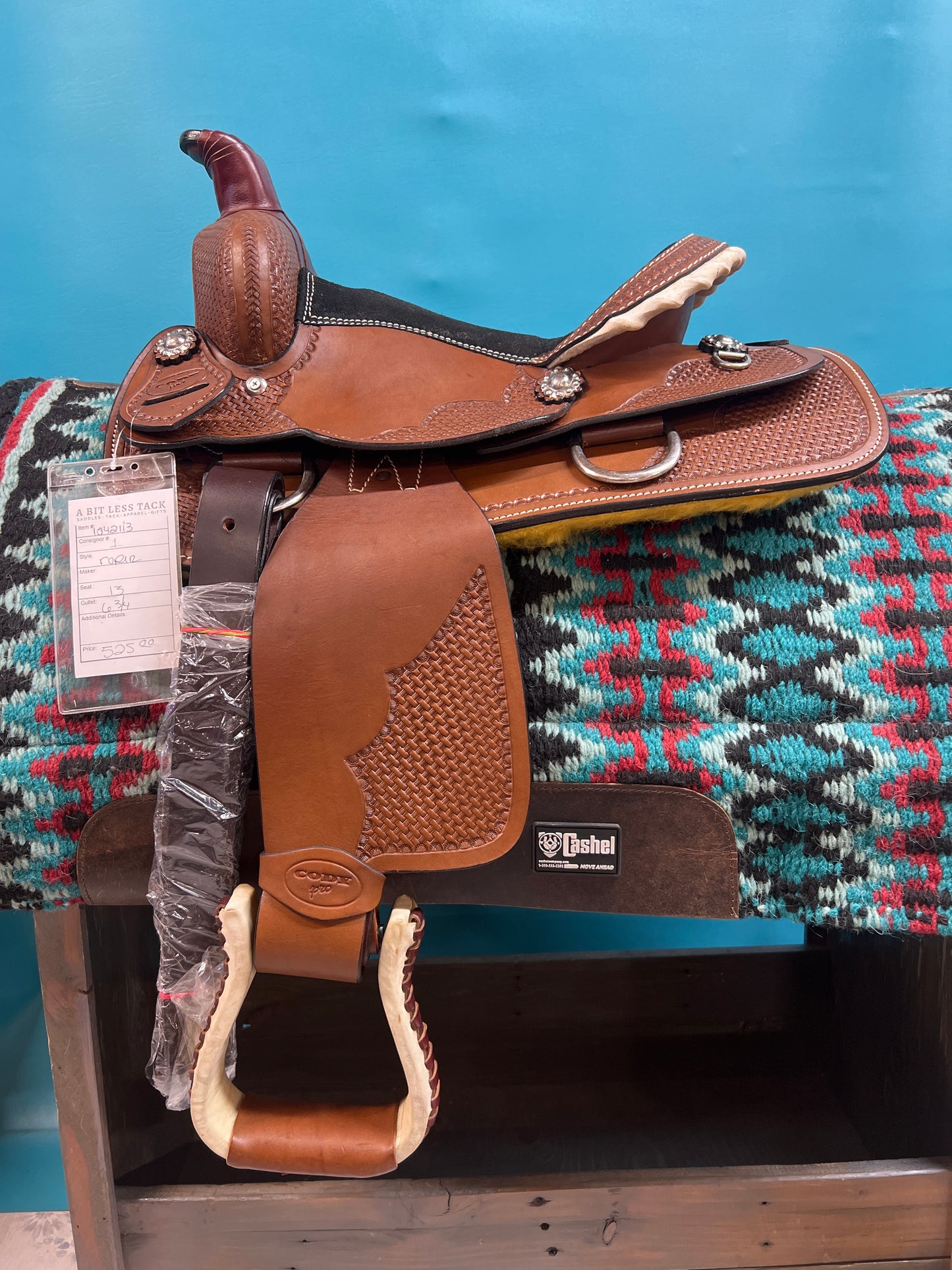 Buffalo Leather of the Rockies Roping Saddle, 13