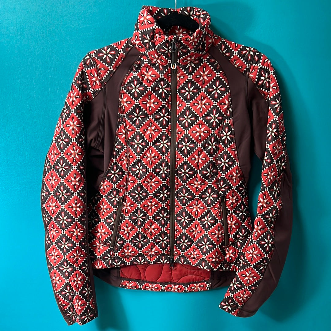 Red Pattterned Kerrits Jacket, S