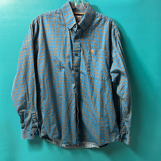 Preloved Blue Cinch Button Up Western Shirt, S