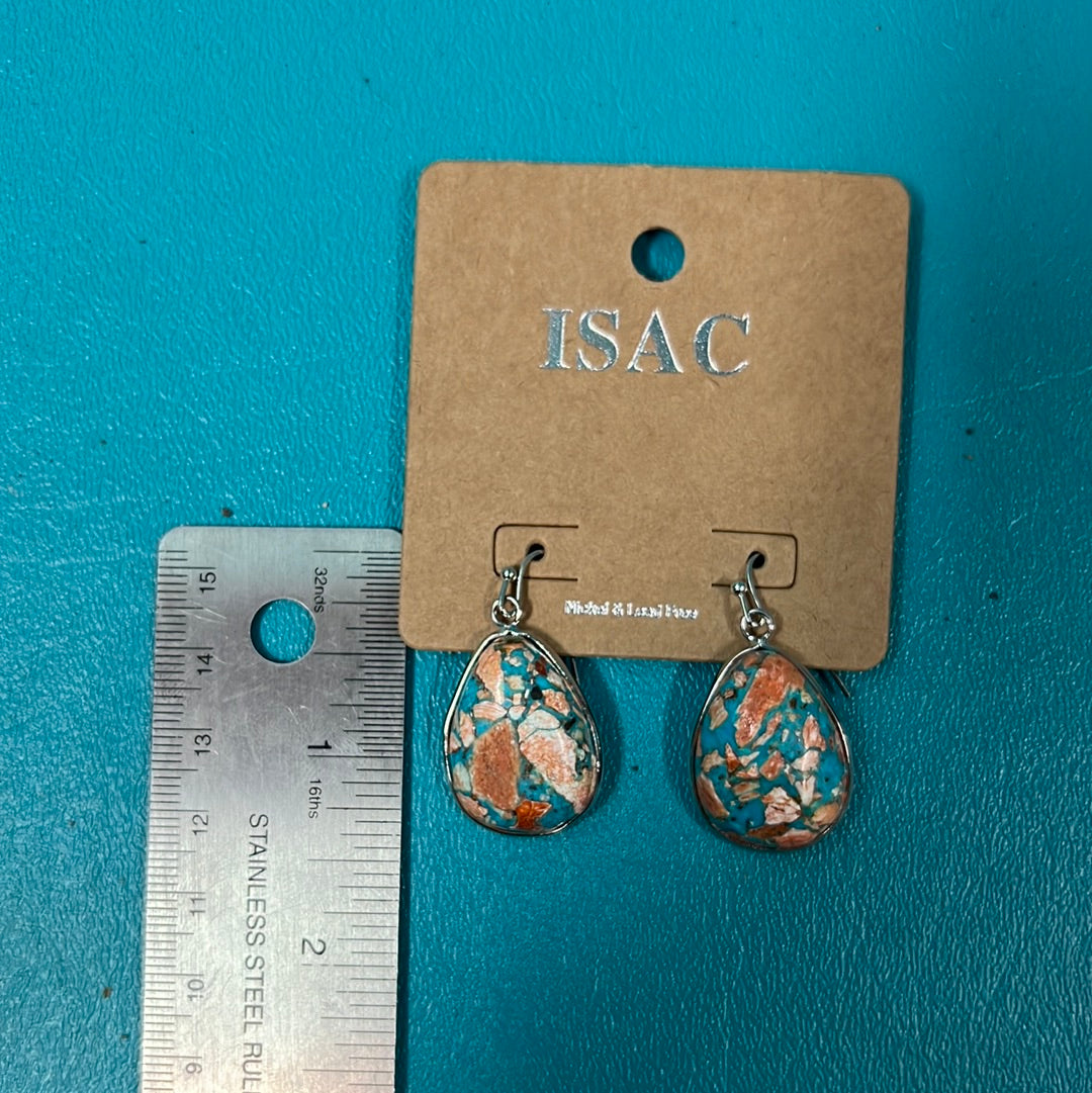 ISAC Coral/Turquoise Teardrop