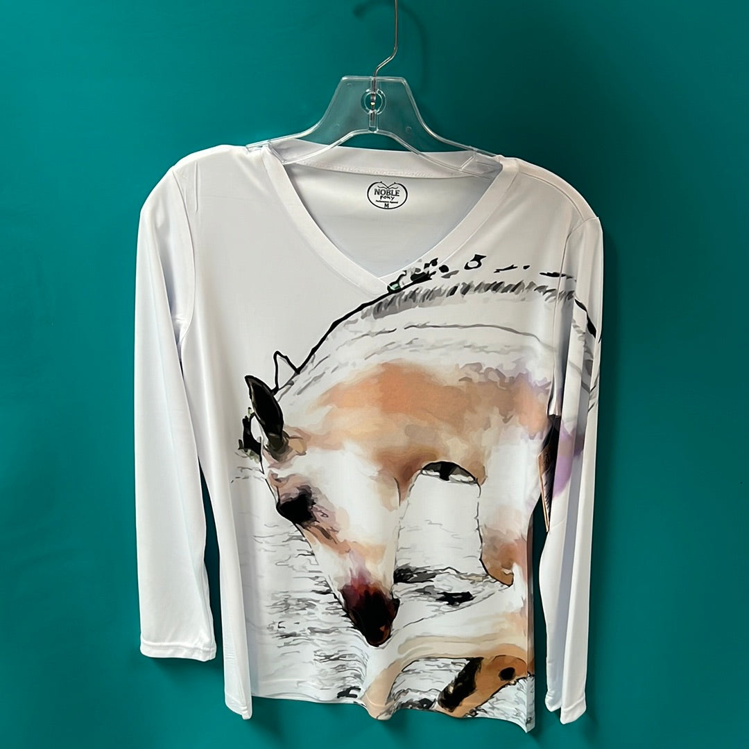 White Noble Pony Sun Shirt, L