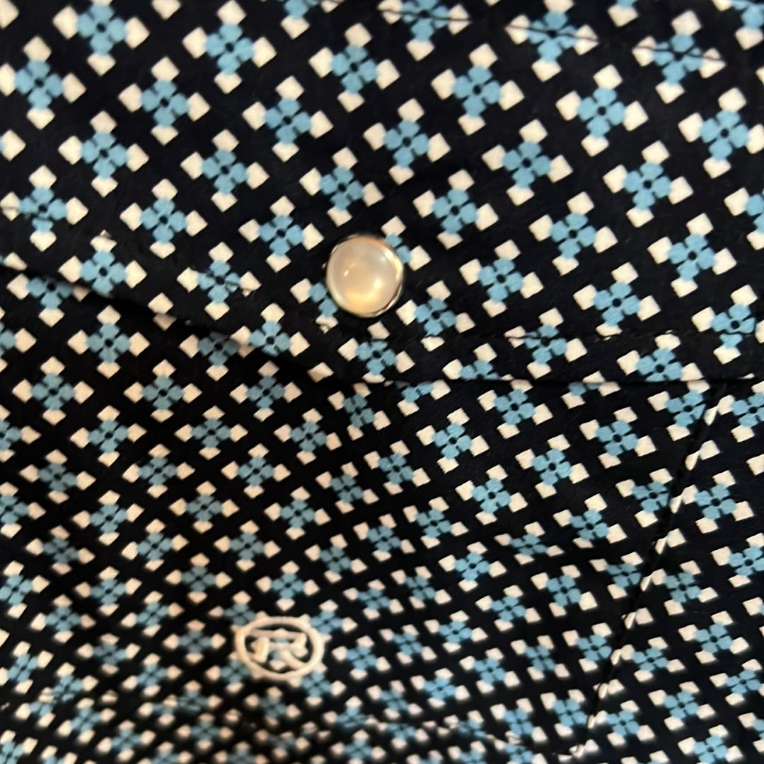 Blue Roper Boys Button Up, L