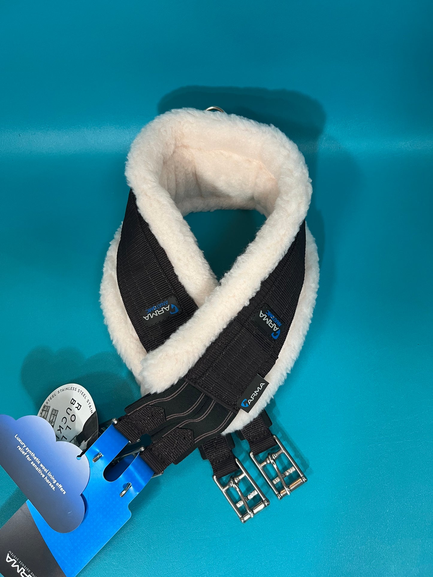 Shires Brown Fleece Lined Girth, 40