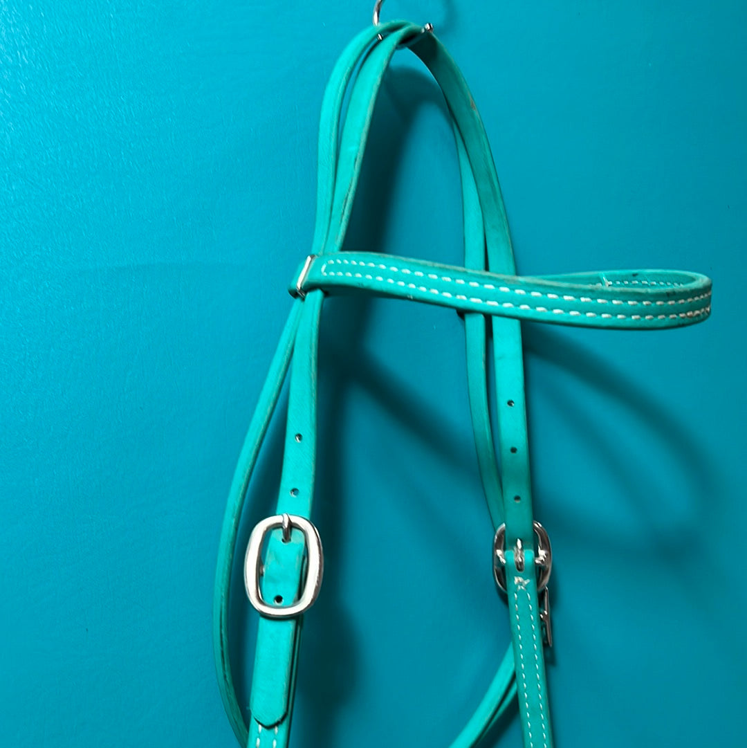 Preloved Beta  Headstall, Teal,Horse