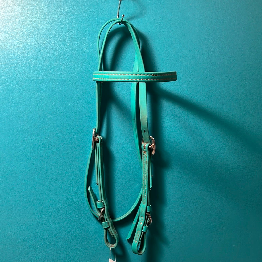 Preloved Beta Headstall ,Teal, Arab