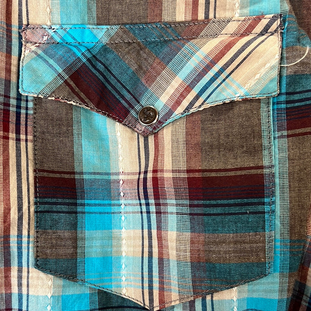 Brown Roper Boys Button Up, XL