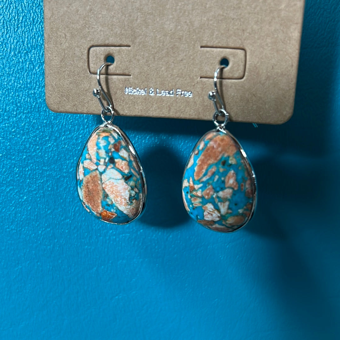 ISAC Coral/Turquoise Teardrop