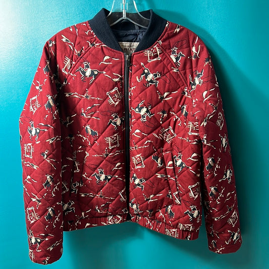 Red Ariat Quilted Jacket, M