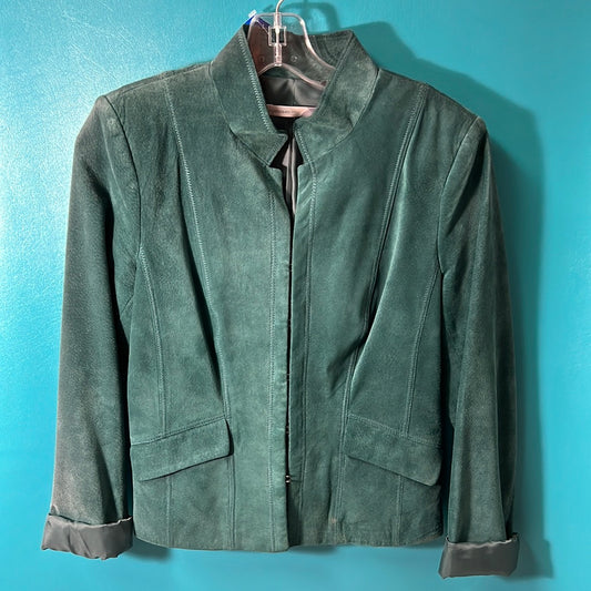 Preloved Green Suede Coat, S