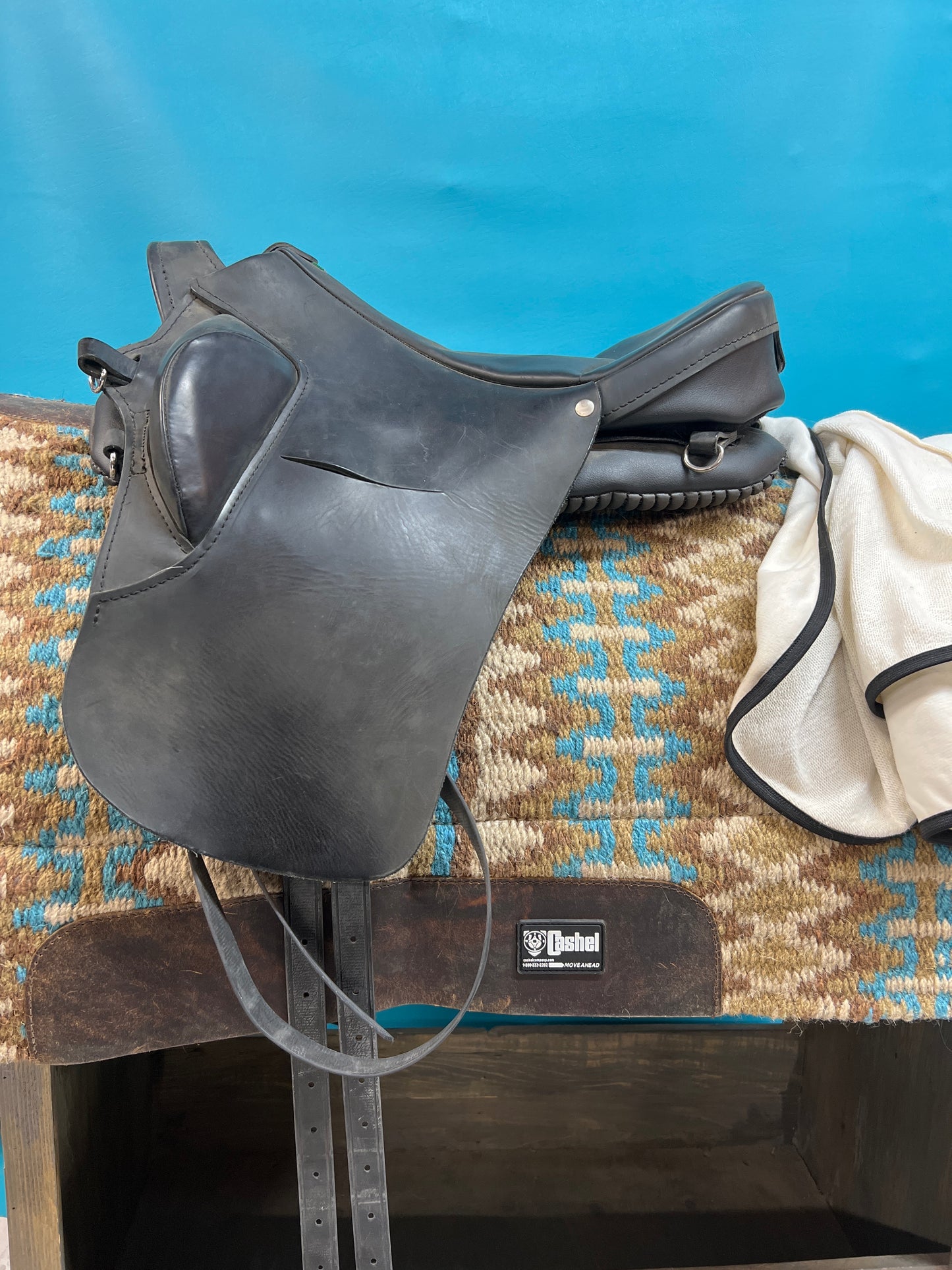 Black Ghost Roma Endurance Saddle- Damaged Panel, 17"