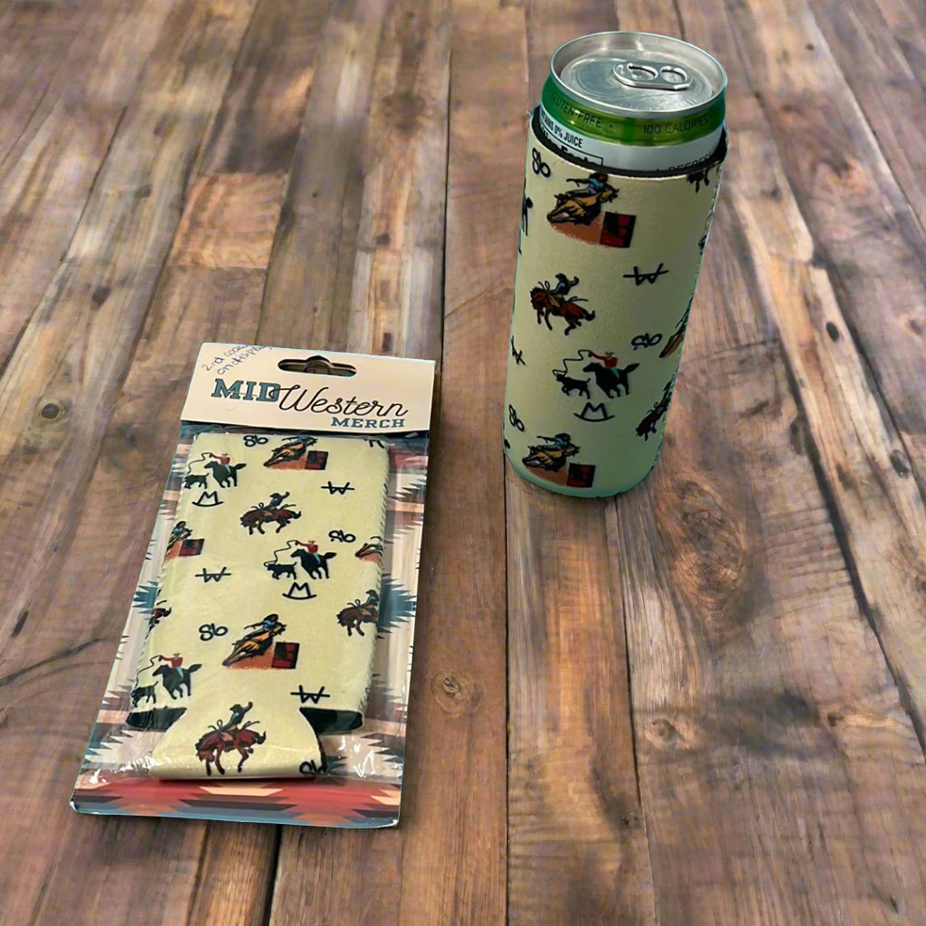 Tan Western Coozies 2 Pack, Tall Can