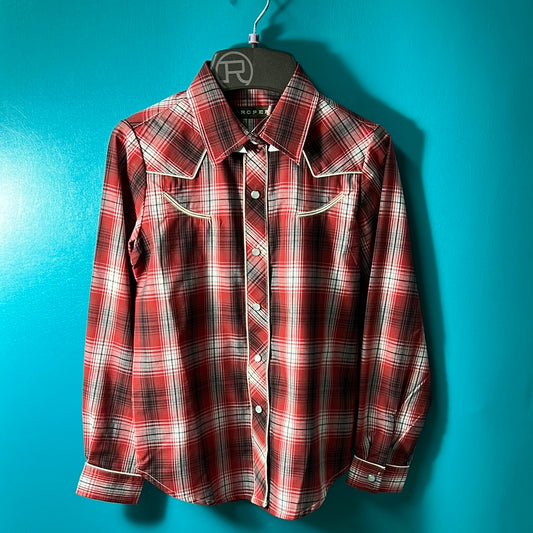 Red Roper Girls Button Up, L