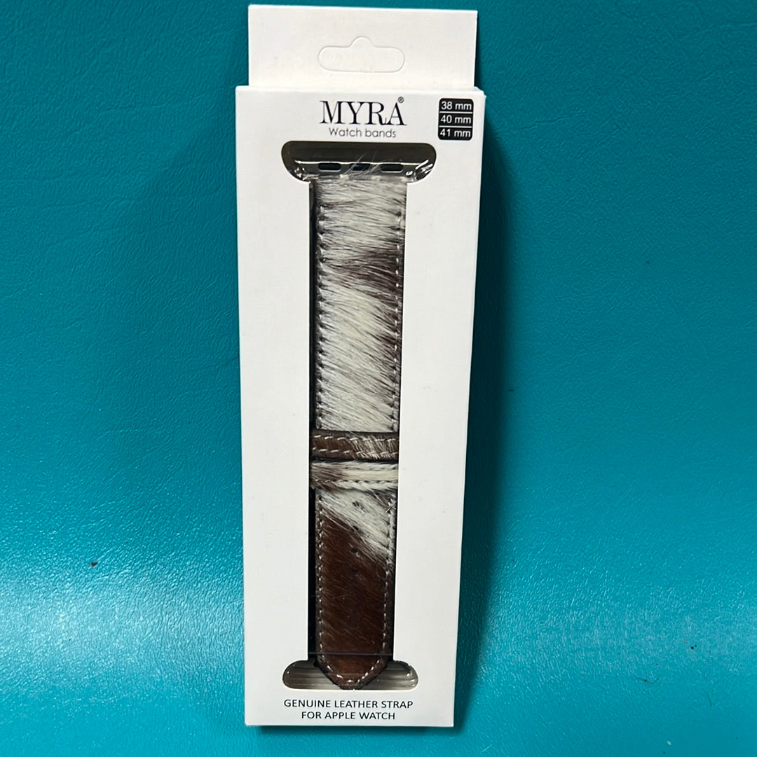 Brn/wht Myra hair on watchband Gifts