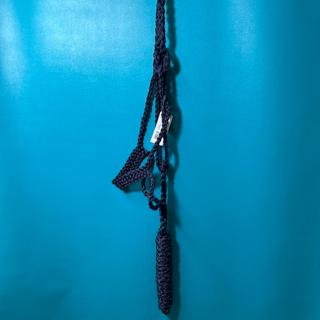 Navy Cashel Flat Braid Rope Halter W/Lead, Horse