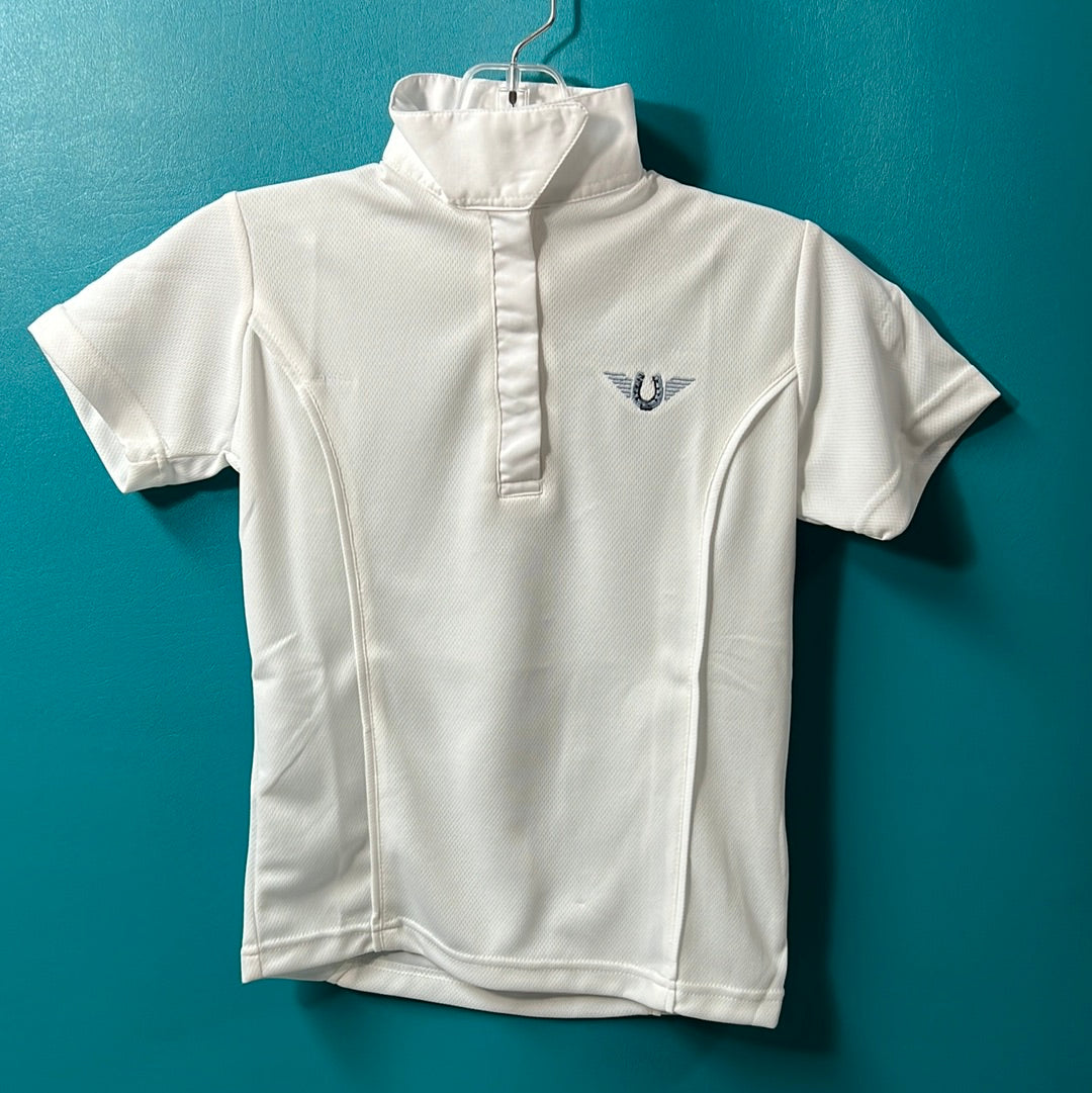 White TuffRider Kirby Kwik Dry Show Shirt, S
