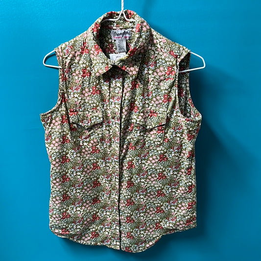 Floral Wrangler Shirt, S Petite
