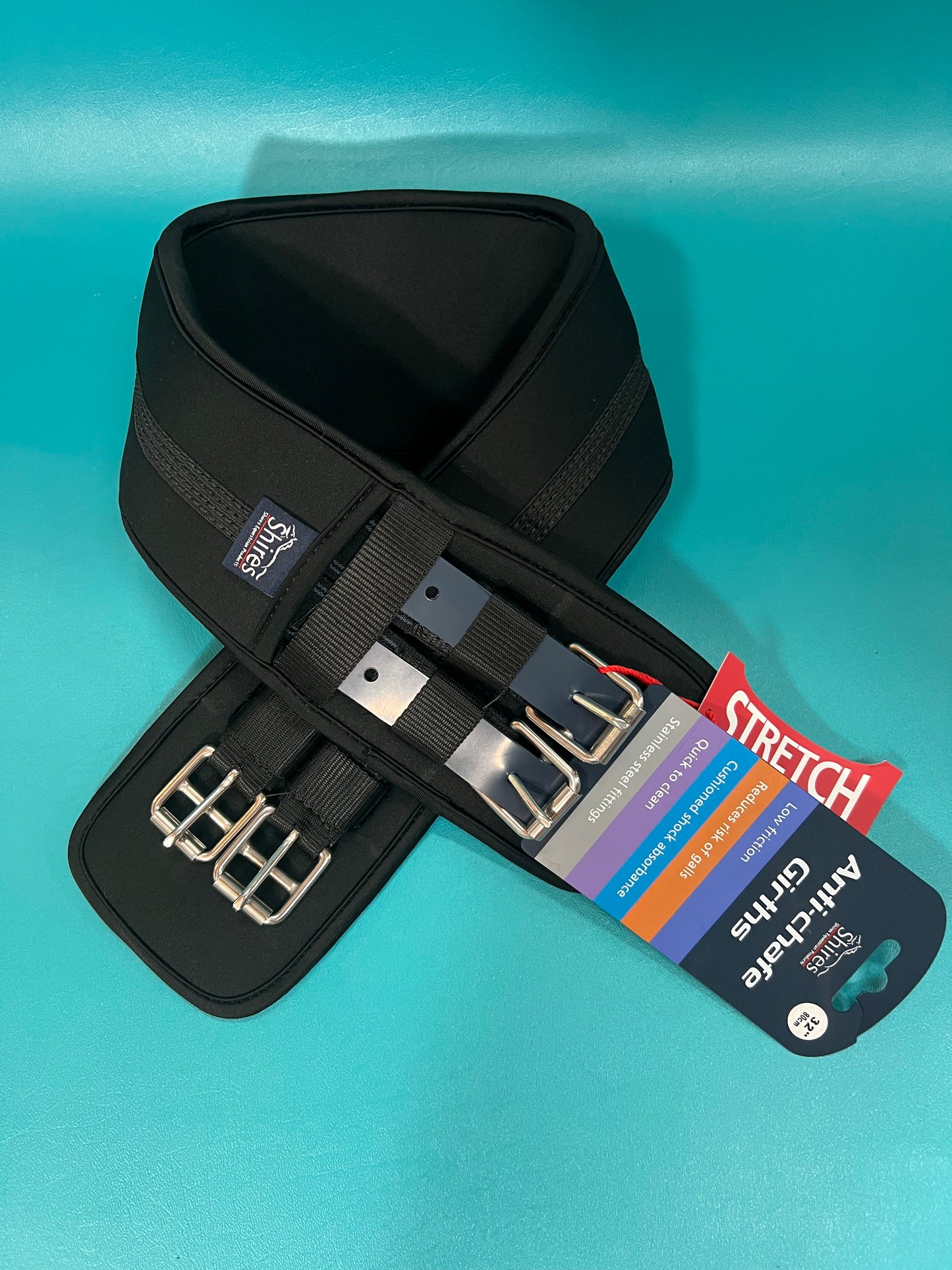 Shires Black Anti Chafe Girth, 32