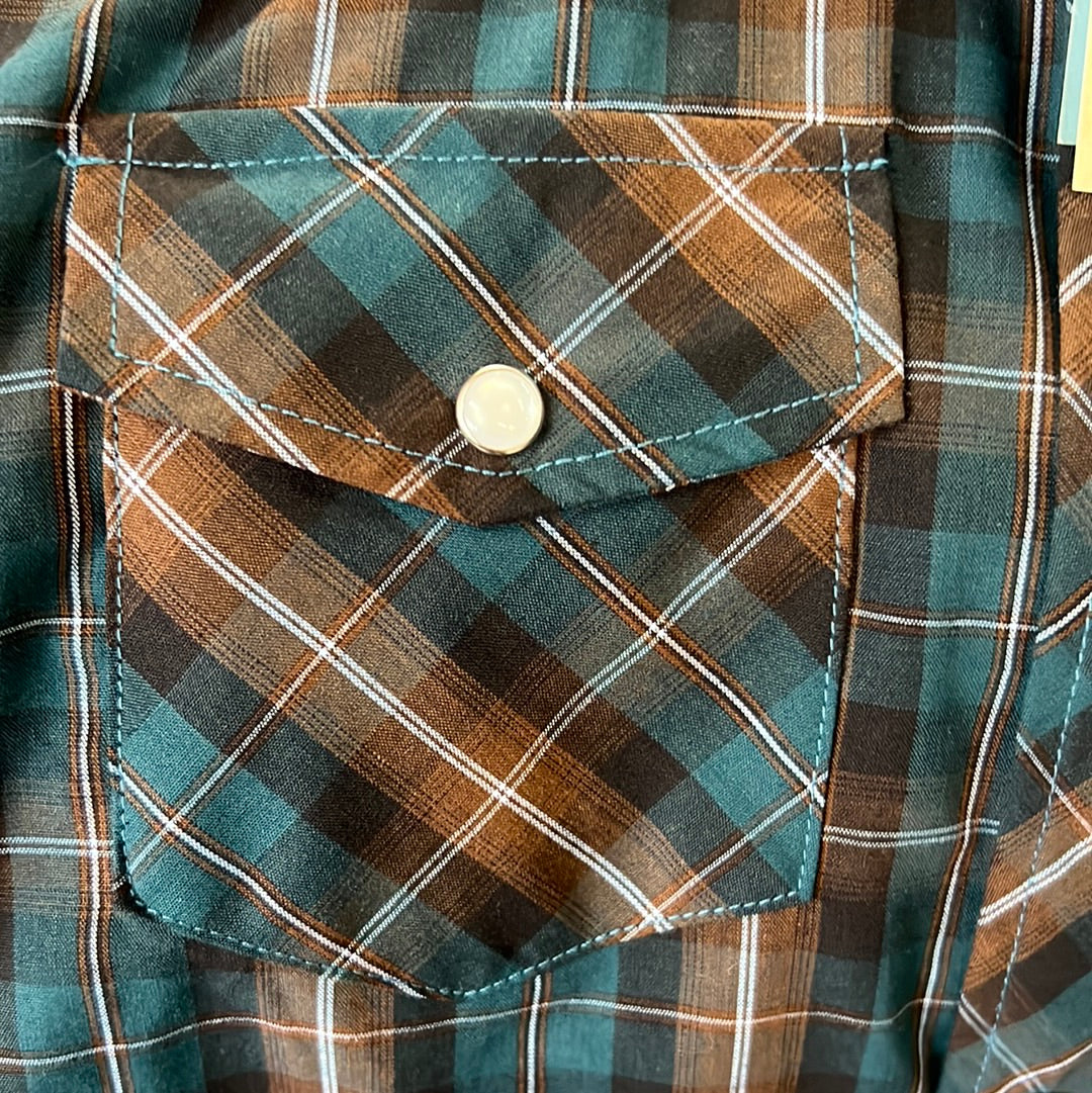 Brown Roper Boys Button Up, S