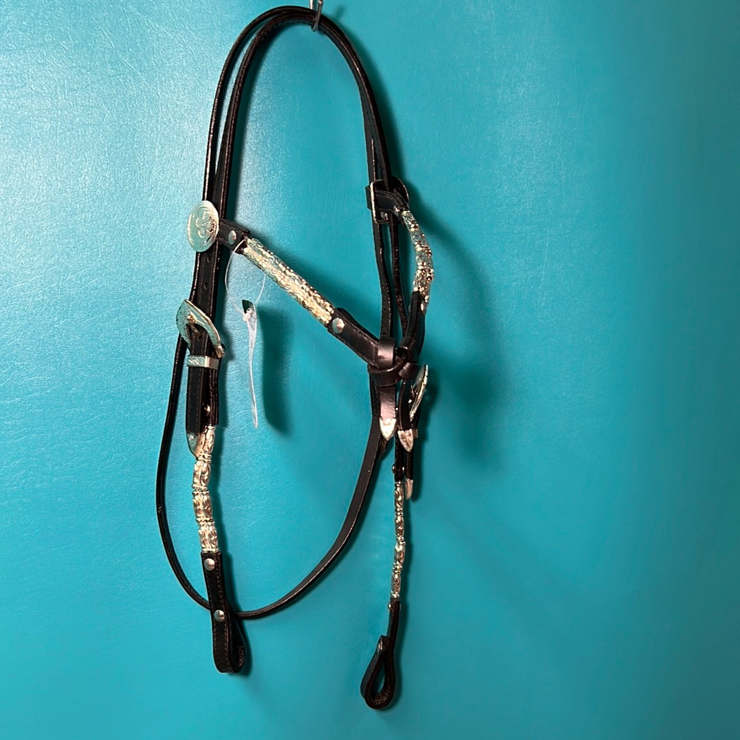 Black Silver Futurity Headstall, Horse