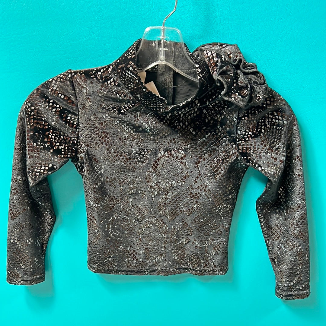 Preloved Velvet Show Shirt W/scrunchie, YXS