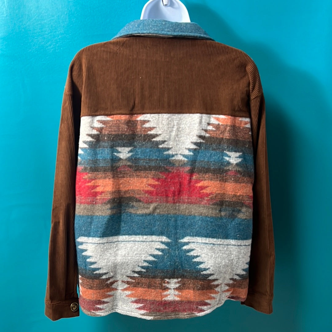 Southern Grace Aztec Shacket, M