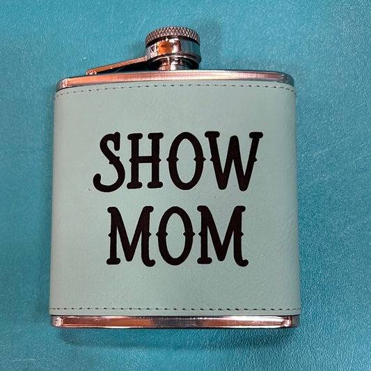 Teal Show Mom Flask 6.4oz