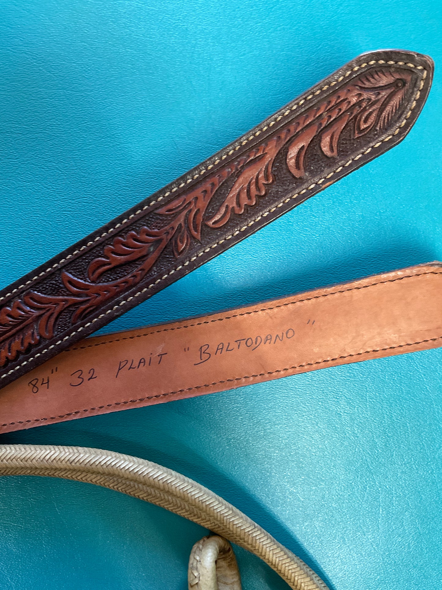 Baltodano 32 Plait Romal Reins, 84"