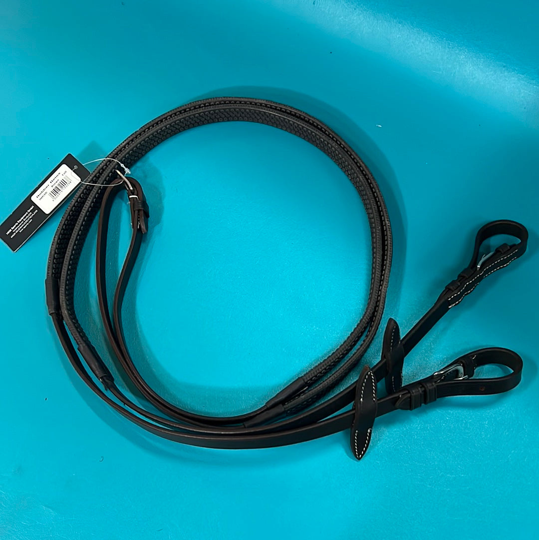 HKM Brown Rubber Reins