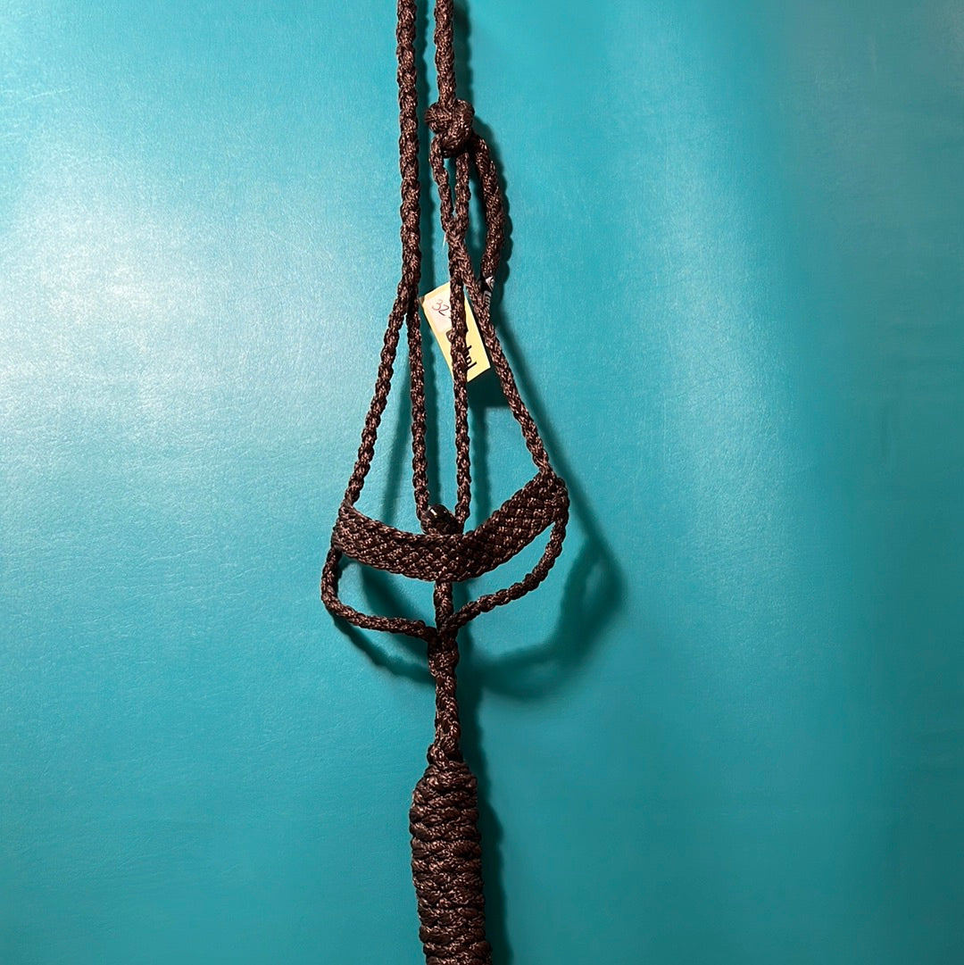 Brown Cashel Flat Braid Rope Halter W/Lead, Horse