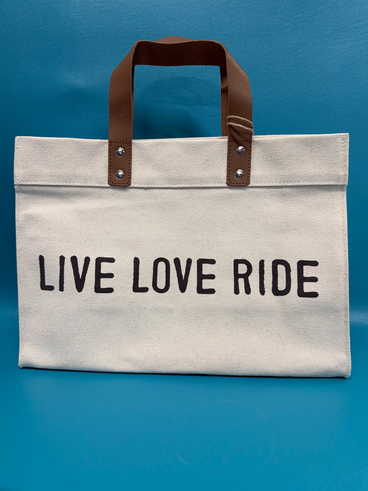 Live Love Ride canvas tote