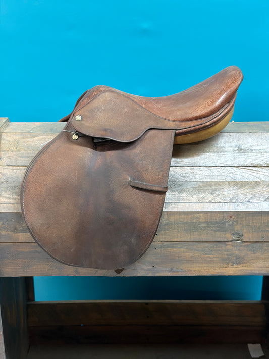 Brown Crosby Close Contact Saddle, 14