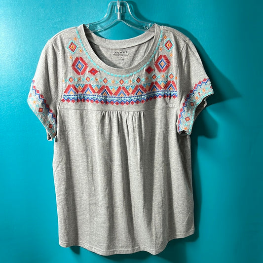 Gray Roper Embroidered Shirt, M