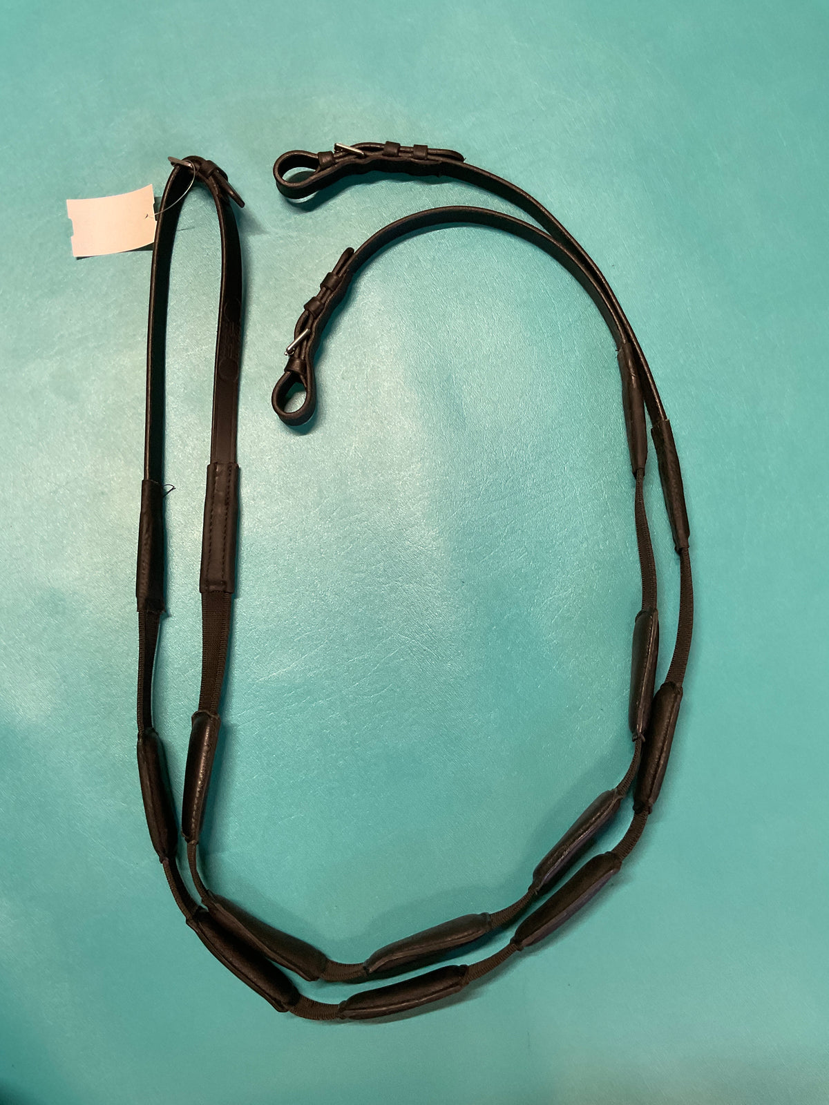 Black Correct Connect Rubber Thumb Grip Reins, 55”