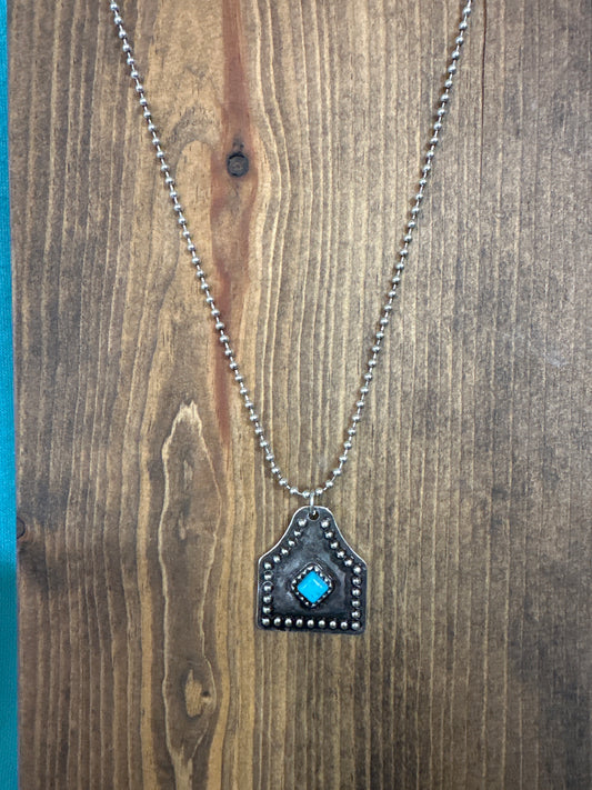 Tipi Ear Tag Necklace