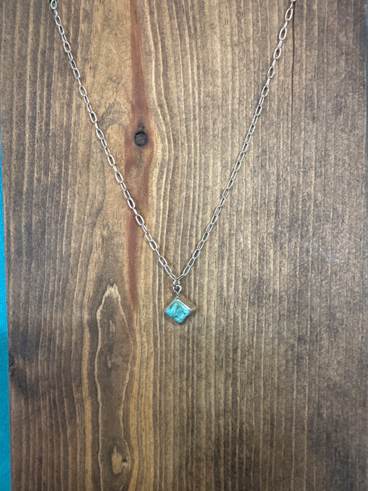 Boho Sol Sterling Diamond Paperclip Necklace