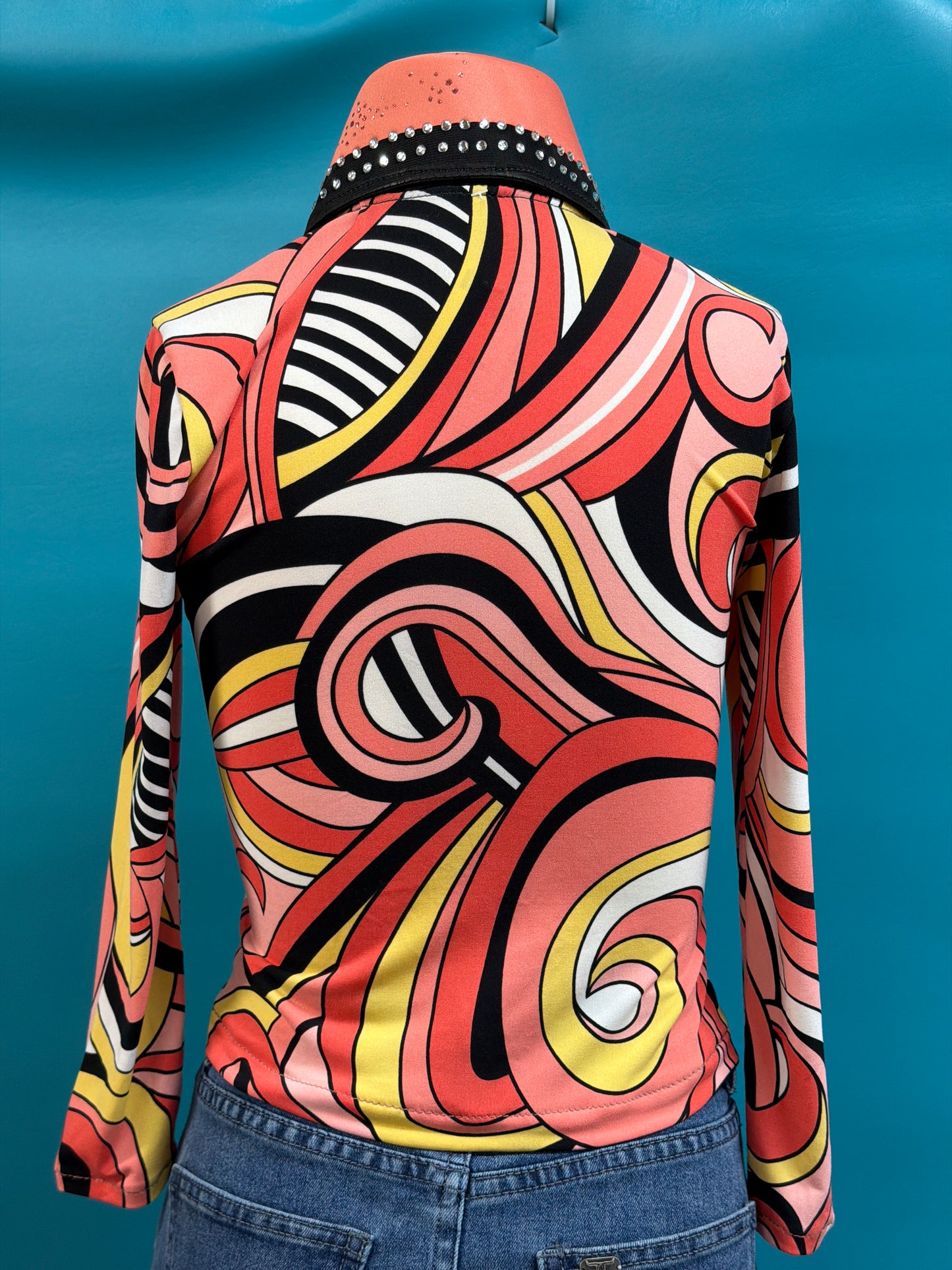 Pink/Yellow/Black/White  Rail Shirt, YM