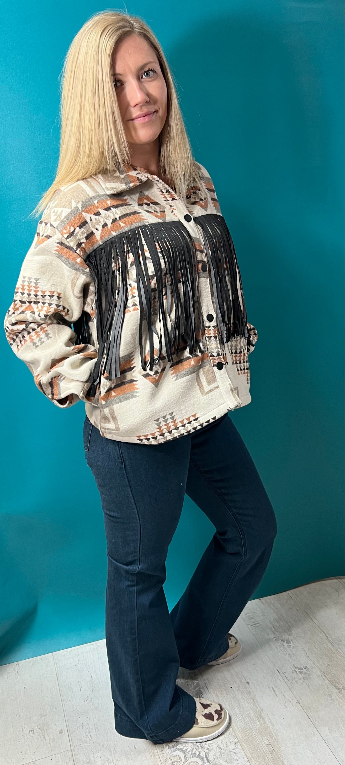 Southern Grace Aztec Jacket, L