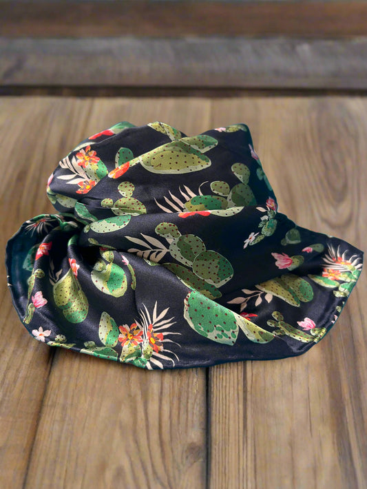100% Silk Cactus Wild Rag, 34”x34”