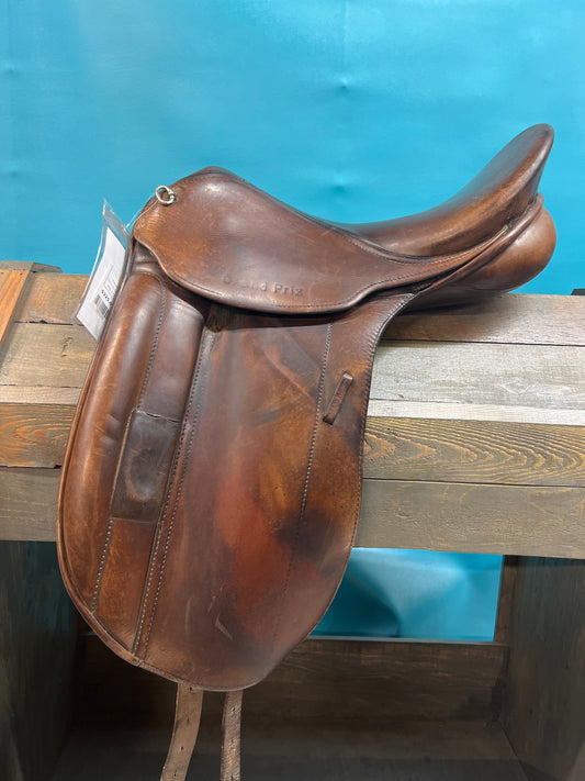 Brown Max Benz Grand Prix Monoflap Dressage Saddle, 17.5"