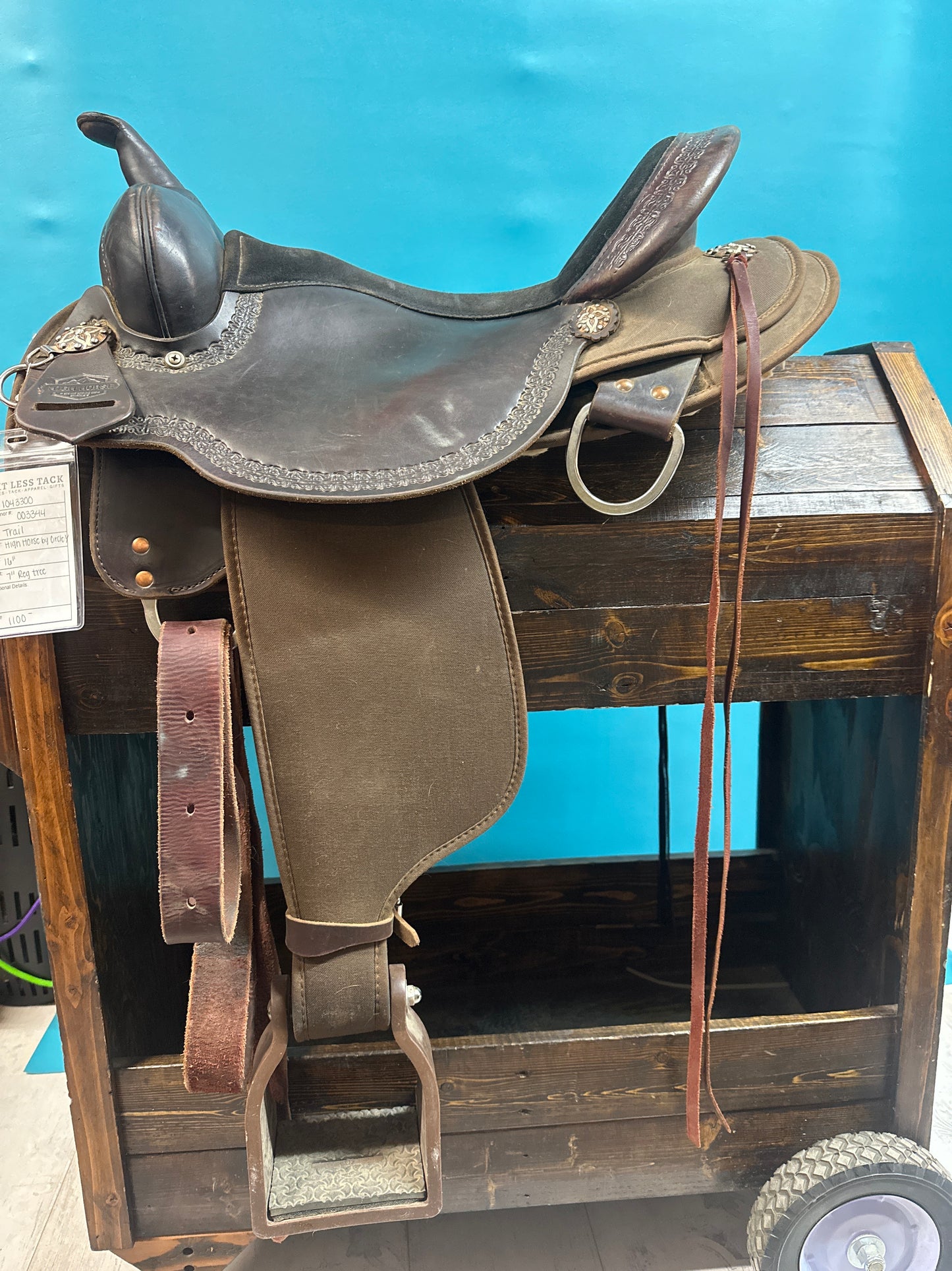 Brown Circle Y High Horse Trail Saddle, 16"