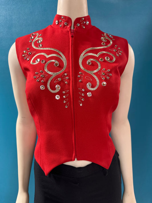 Red Hobby Horse Show Vest, L