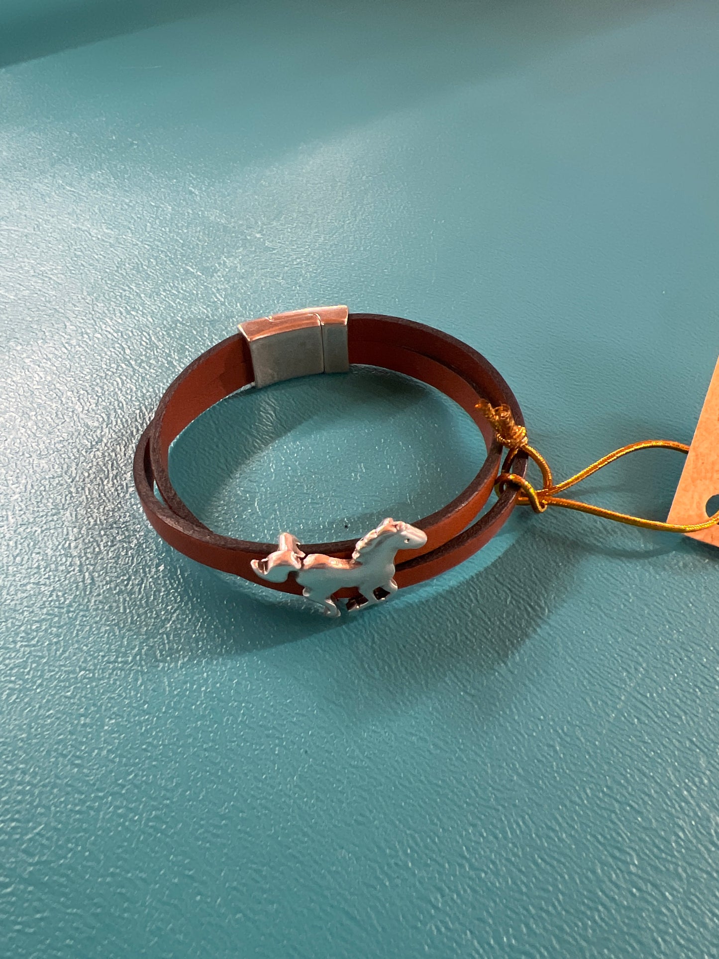 Brown Montana Leather Bracelet, Youth 6.5"