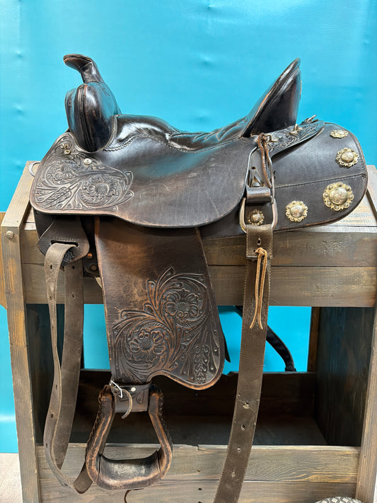 Black Tucker Trail Saddle, 15.5
