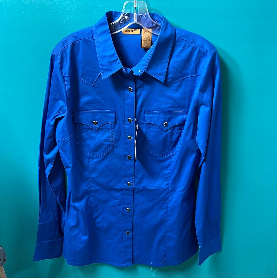 Royal Blue Wrangler Shirt, M