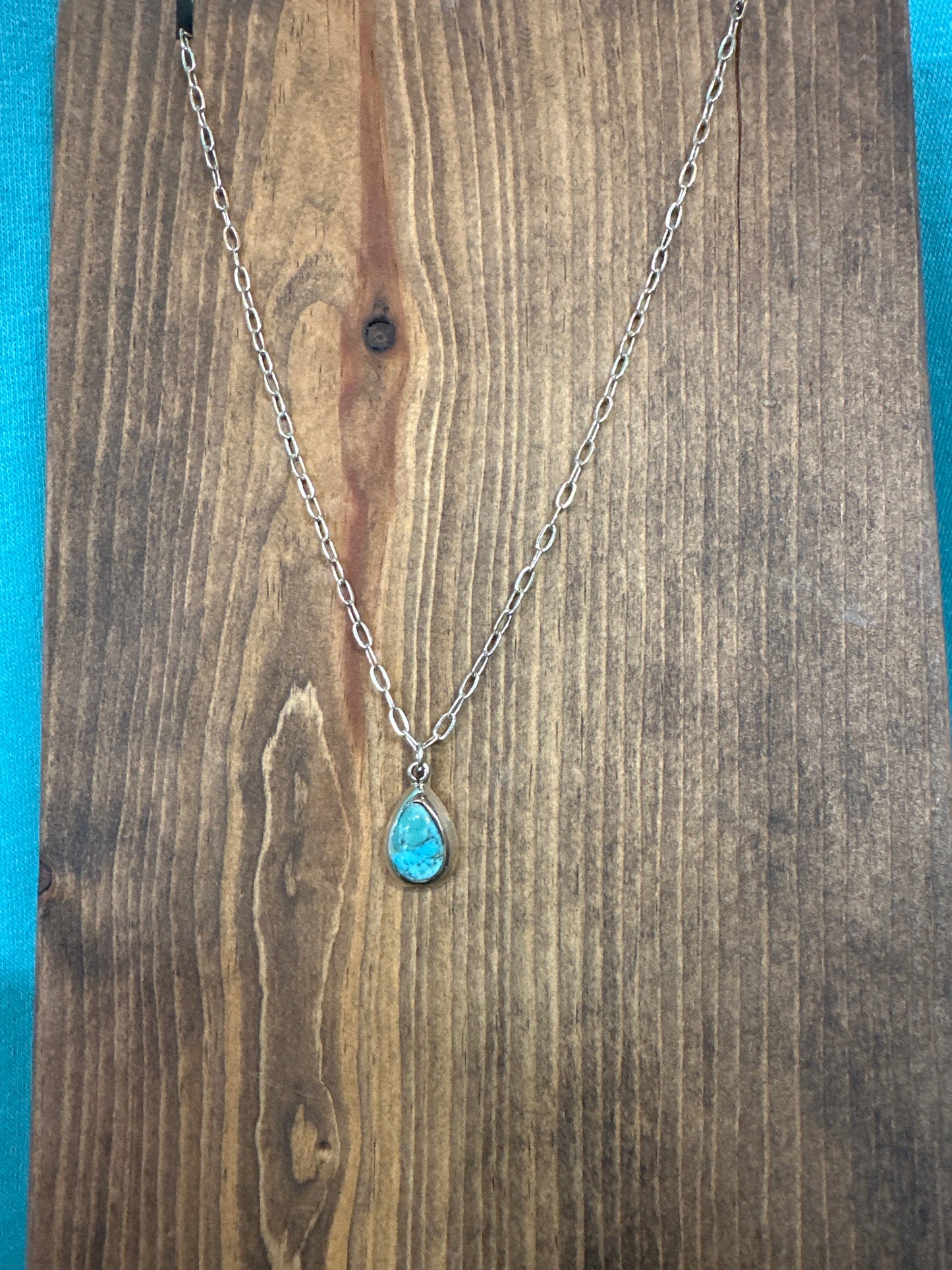 Boho Sol Sterling Teardrop Paperclip Necklace