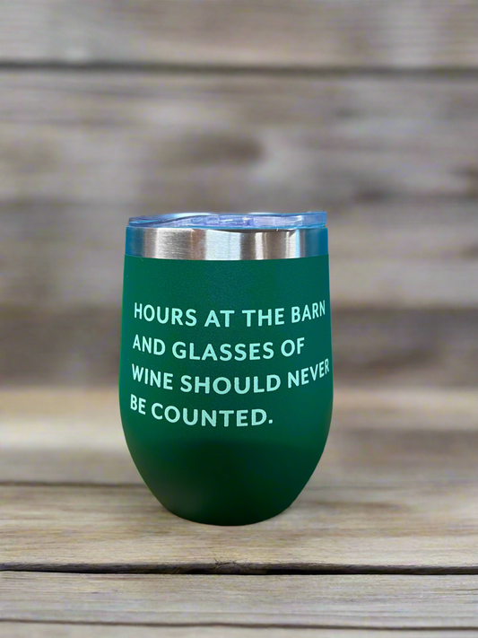 Hours at the Barn Wine Tumbler